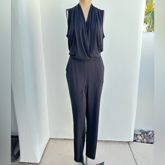 Michael Kors Black Draped Jumpsuit - Picture 1 of 5